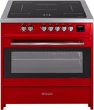 WIGGO WIO-E921A(RX) - 90cm Induction Cooker with 121L Oven - Red Inox