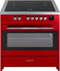 WIGGO WIO-E921A(RX) - 90cm Induction Cooker with 121L Oven - Red Inox