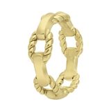 Lucardi Dames Goldplated ring Iva - Staal - Goudkleurig