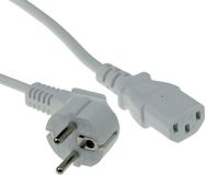 ACT Netsnoer Schuko CEE 7/7 male (haaks) - C13 IEC 60320 wit 2,5 m AK5237