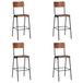 Maison Exclusive - Tabouret de bar, set de 4. Fabriqué en contreplaqué massif et acier