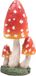 Merkloos / Sans marque Imhof & Stevens B.V. Decoratie huis/tuin beeldje paddenstoelen - hoge hoed - vliegenzwammen - rood/wit - 10 cm