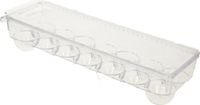 PlasticForte Eierdoos - koelkast organizer eierhouder - 14 eieren - transparant - kunststof - 37 x 11,5 cm