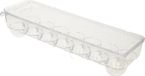 PlasticForte Eierdoos - koelkast organizer eierhouder - 14 eieren - transparant - kunststof - 37 x 11,5 cm