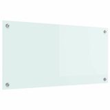 vidaXL Keukenachterwand wit 80 x 40 x 0,8 cm van gehard glas