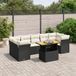 Maison Exclusive - Ensemble de meubles de jardin 8 pièces avec canapé et coussins, noir, en polyrotin