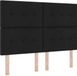 vidaXL LED Boxspringbed met Hoofdeinde Zwart 160 x 200 cm Stof