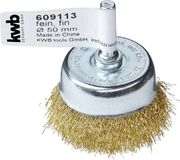 KWB - Komborstel op stift - Messing - Ø 50 mm - Fijn - 609113