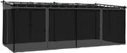 vidaXL Prieel met zijwanden van gaas 6x3 m staal antracietkleurig