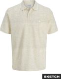 Jack & Jones Poloshirt Jjeaustin Polo Ss Noos 12268130 Antique White/play & Melange Mannen Maat - S