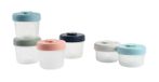 BEABA Béaba Clip Portions Set - 6 Stuks - 2x 90 ml + 4x 150 ml - Bewaarpotjes Babyvoeding - Vries-, Vaatwas- & Koelkastbestendig - BPA-vrij