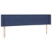VidaXL Hoofdbord met randen 183x16x78/88 cm stof blauw