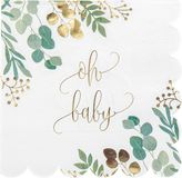 ARTYFETES - 16 papieren servetten oh baby eucalyptus goudfolie 33 x 33 cm geschulpt