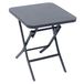 Hespéride Hesperide Bijzettafel/tuin tafel Oase - metaal - donkergrijs - 40 x 40 x 45 cm - voor buiten - inklapbaar - Camping tafel