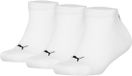 Puma Chaussettes Plain Sneaker Lot de 3 Blanc Coton Taille 35-38