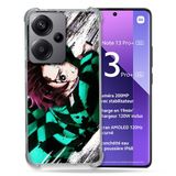 Cokitec Xiaomi Redmi Note 13 Pro Plus 5G Manga Demon Slayer Tanjiro Versterkte hoes