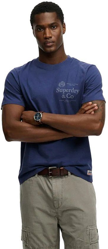 Superdry 1954 Company Relaxed T-shirt Heren XXXL Hampton Blue