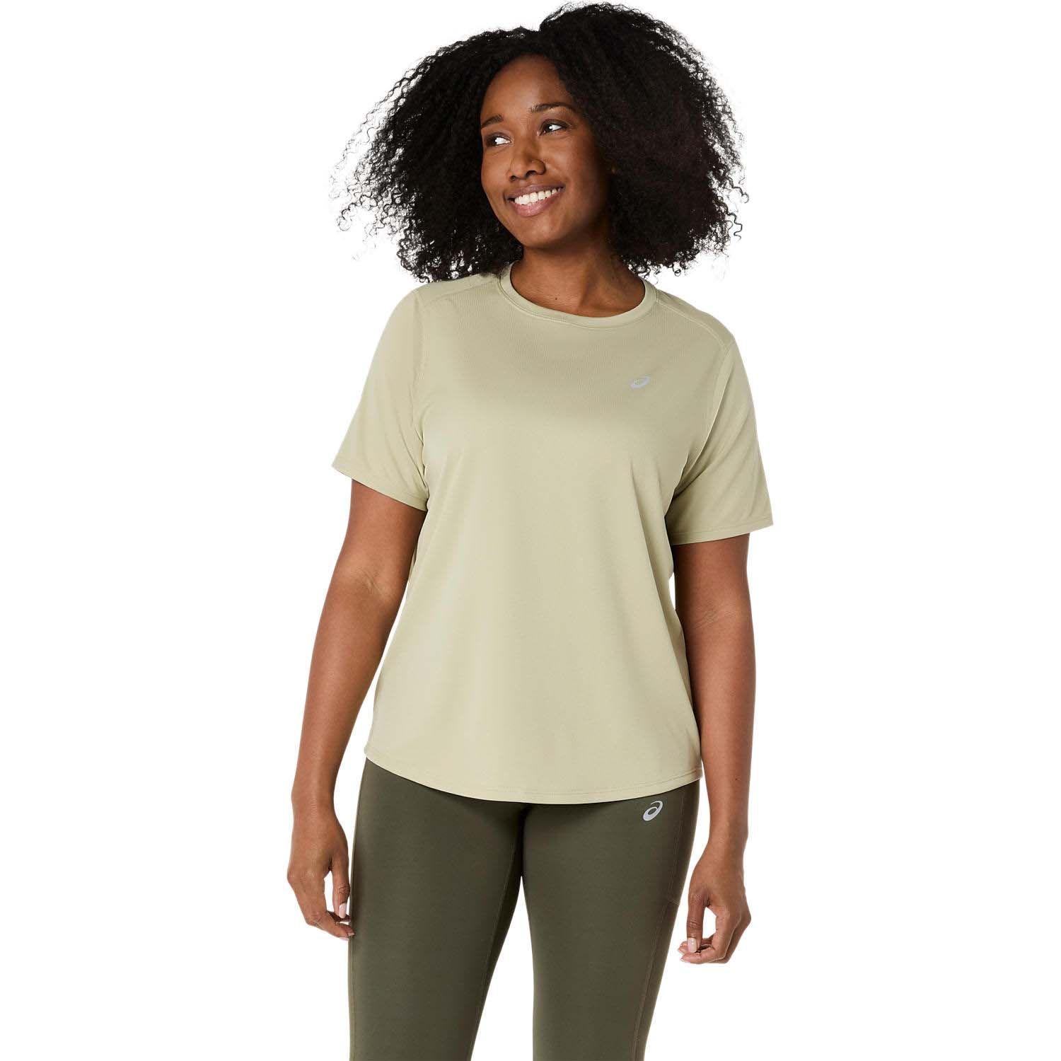 ASICS Core Hardloopshirt Dames - kaki, Maat S