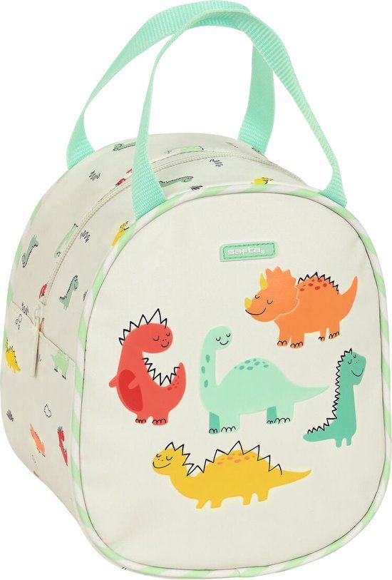 Safta Dinos Thermische Snacktas - 19 x 22 x 14 cm - Crème
