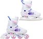 Raven 2-in-1 verstelbare skeelers meia blanc/bleu maat 28-32