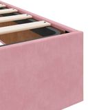 vidaXL Ottoman Bedframe Roze 140x190 cm