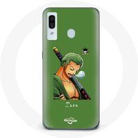 Maniacase Hoesje voor Samsung Galaxy A20e One piece Manga Zoro zwaard