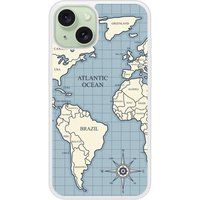 iPhone 15 Bedrukt siliconen hoesje Map vintage