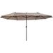 Parasol de jardin double avec manivelle, en acier et polyester, 455x265x238 cm