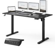 SENSE7 NOJO LIGHT - Zit Sta Bureau - 140 cm x 70 cm - Elektrisch bureau - Zwart