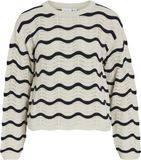 Vila Trui Viwave O-neck Ls Pointelle Knit Top 14112812 Birch/navy