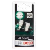 Bosch W5W LED retrofit autolampen - 12V 1W W2,1x9,5d - 2 lampen