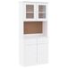 vidaXL Hoge kast ALTA, wit, 77x35x165 cm, massief grenenhout