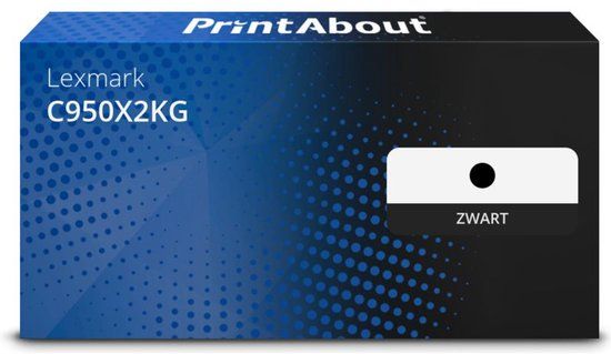 PrintAbout Toner C950X2KG Zwart Extra hoge capaciteit geschikt voor Lexmark