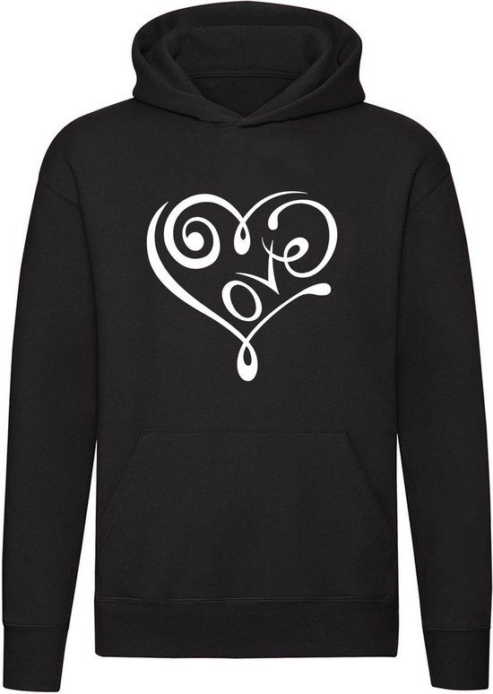 Sol's Love hartje Hoodie Zwart - Unisex - 3XL
