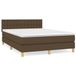 VidaXL Boxspringbed met matras, donkerbruin, 140x190 cm, gestoffeerd