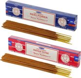 Satya Set cadeau - 2x bâtonnets d'encens - Reiki Power et Rose parfum - Méditation