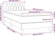 vidaXL Boxspring bed met matras - fluweel roze 100x200 cm