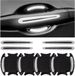 Wan GmbH Poignée de porte Protecteurs - Protection contre les rayures de voiture - Protection de la peinture - Effet d'avertissement réfléchissant - 8 pièces - Blanc