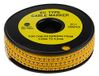 RS PRO Kabelmarkering, opsteekbaar, opschrift: 7, zwart op geel, Ø 3 mm - 4,2 mm, 4 mm, 1000 stuks, rol van 1000 stuks