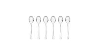 Gerlach Valor Koffielepelset voor 6 personen, vaatwasmachinebestendig, kleine lepels, dessertbestek, eetbestek van roestvrij staal, elegant bestek, tafelbestek, roestvrij, glanzend, 6 stuks