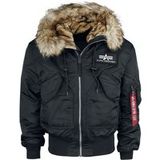 Alpha Industries Winterjas - 45P Hooded Custom - S tot XXL - voor Mannen - zwart