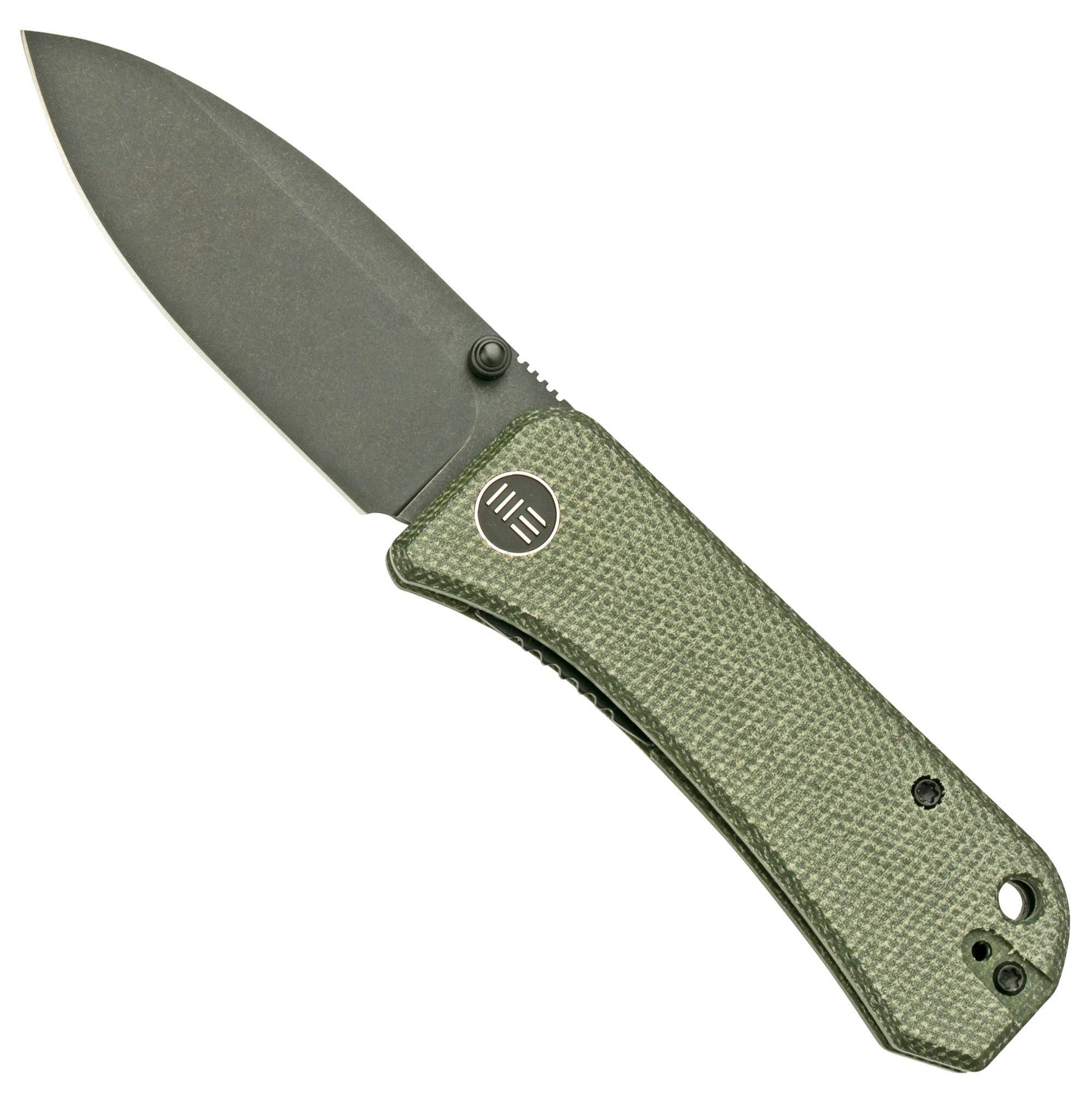 WE Knife Banter 2004J Dark Green Micarta - Black - Zakmes - Ben Petersen design