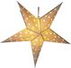 Koopman International Étoile de Noël lumineuse - blanc - 60 cm - à piles - 10 LED blanc chaud - papier - décoration de Noël