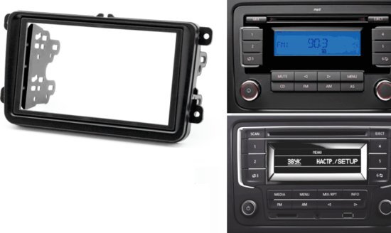 AUDIOVOLT 2 din autoradio frame / paneel voor Volkswagen GolfV 2005-08;Golf V Plus 2005+;Jetta V 2005-09;Magotan2007+;PassatB6 2005 08-009