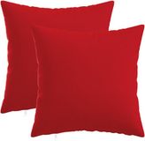 vidaXL - Kussensloop - 2 stuks - Heerlen - Rood - 35 x 35 cm - Katoensatijn