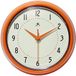 Infinity Instruments LTD. Retro 9 inch Silent Sweep niet-tikkende mid-eeuw moderne keuken diner wandklok quartz uurwerk retro wandklok decoratief (oranje)