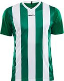 Craft Progress Stripe Shirt Korte Mouw Heren - Groen / Wit | Maat: 3XL