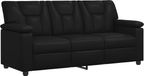 vidaXL Bank Zwart Kunstleer 191 x 85 x 93 cm