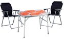 Ensemble complet de 3 meubles de camping pratiques, Aluminium, dimensions : L75 x L55 x H60 cm