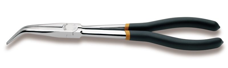 Beta Extra lange buigtang, met lange halfronde bekken, 45° gebogen en PVC handgreep 1009L/B